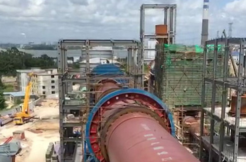 suncitygroup太阳集团,太阳集团5*74m回转窑安装现场